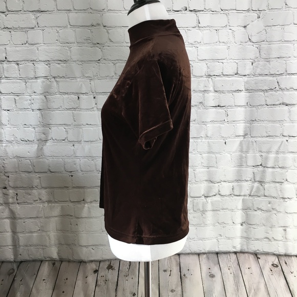 Vintage Henri Bendel Velvet Mock Turtle Neck - Picture 4 of 8